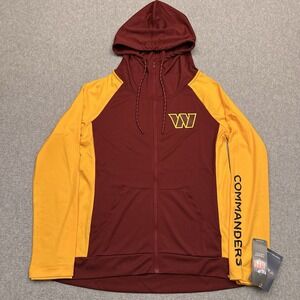 NEW Washington Commanders Hoodie‎ Women's Medium Fanatics Iconic Full Zip NFL